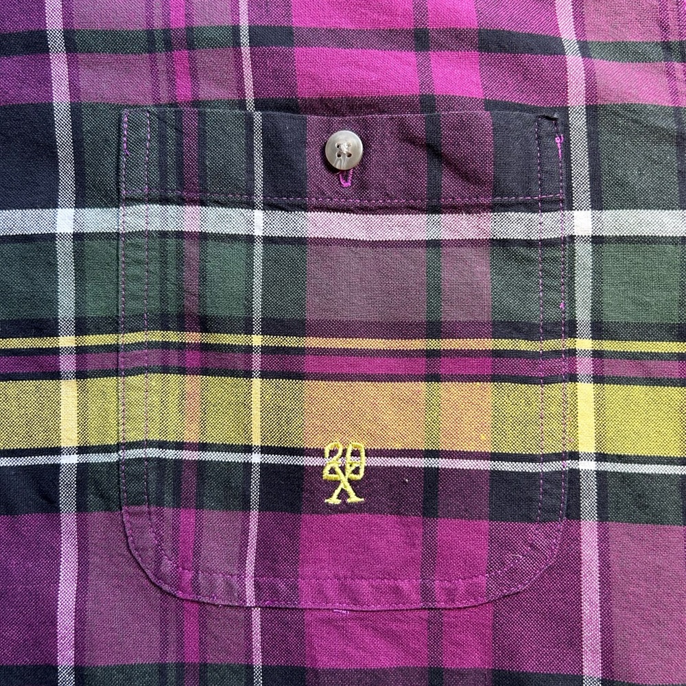 VTG Twenty X Size Large Men's LS Button- Down Shirt with Vented Back - Picture 6 of 6